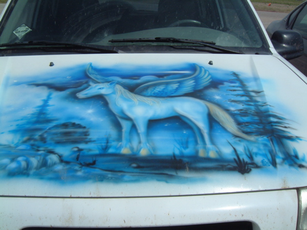 Alien Car outside Little Aleinn Cafe