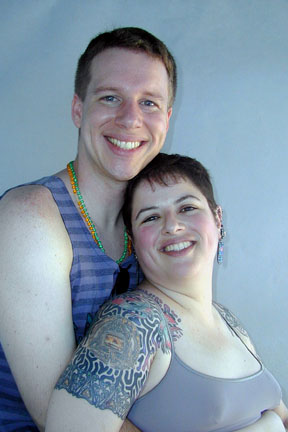 Rae and Mark at Pride 1999