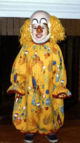 Rae as a clown