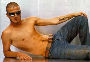 David Beckham's Tattoos, Angels, Winged Crosses